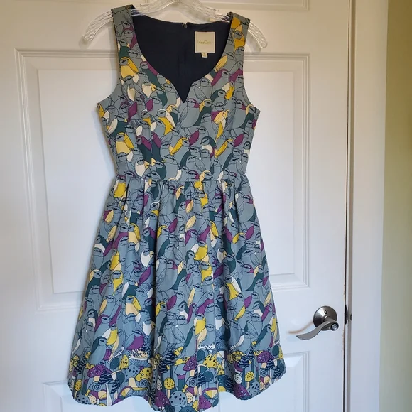 ModCloth Birds Print Dress - Picture 1 of 10
